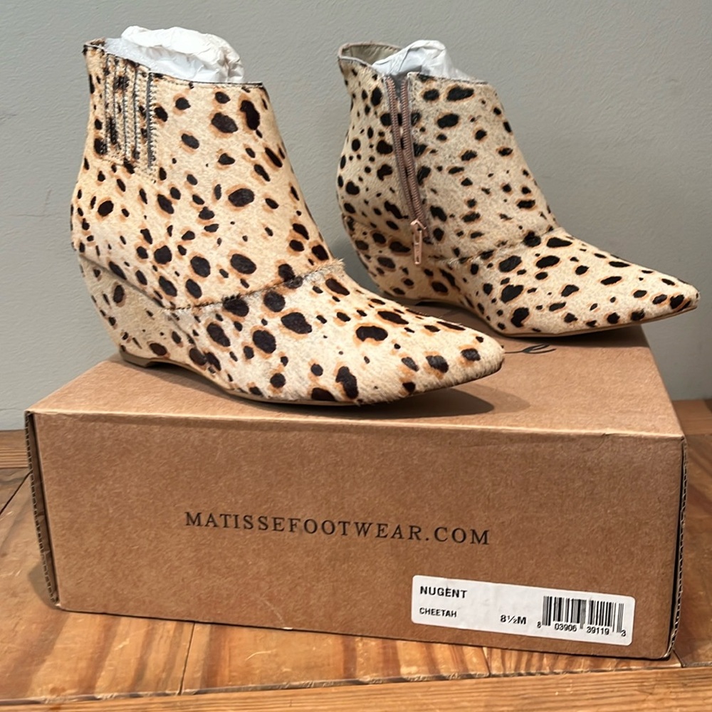 Matisse Cheetah Wedged Boots